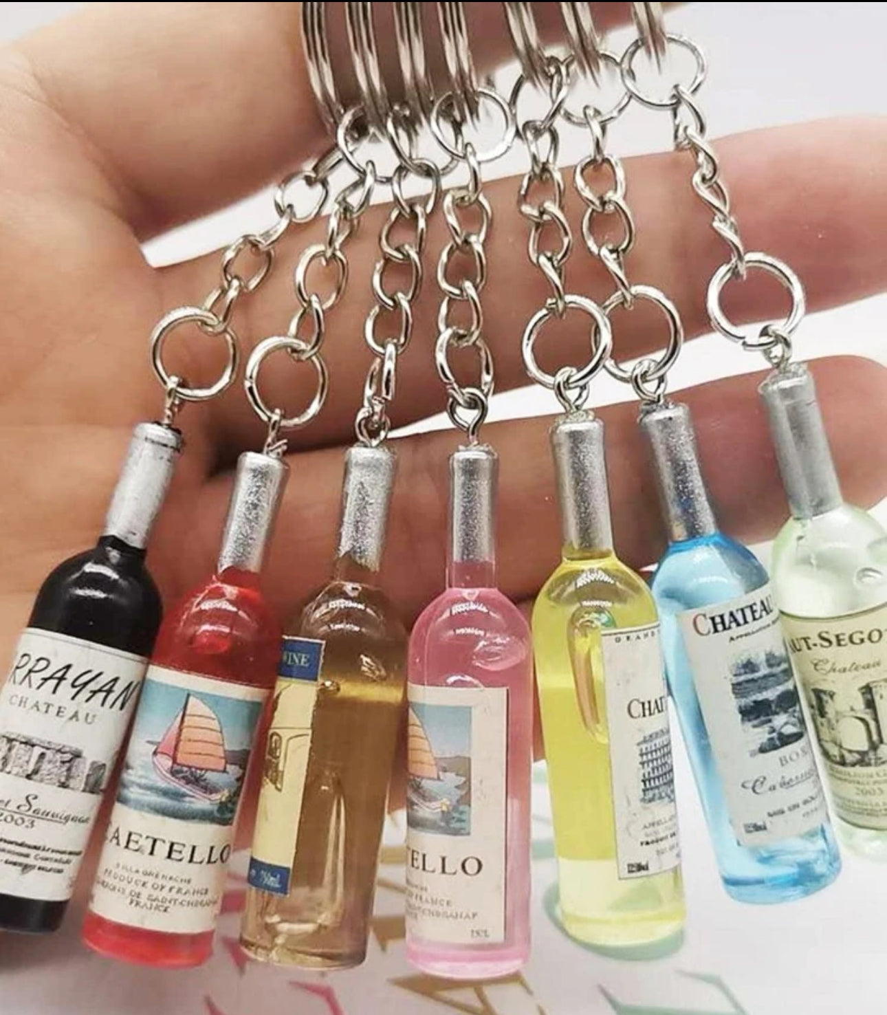 Wine lover keychain